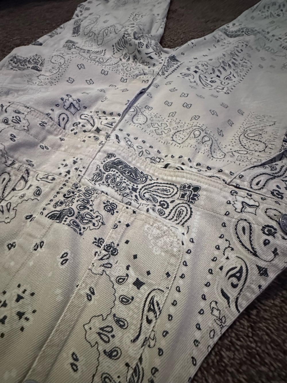 We The Free Denim paisley overalls.  Gently worn, and in great condition. - Picture 5 of 5